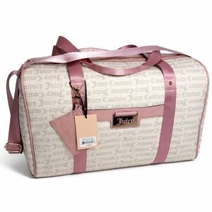 Juicy Couture Pink and Cream Women's Duffle Bag